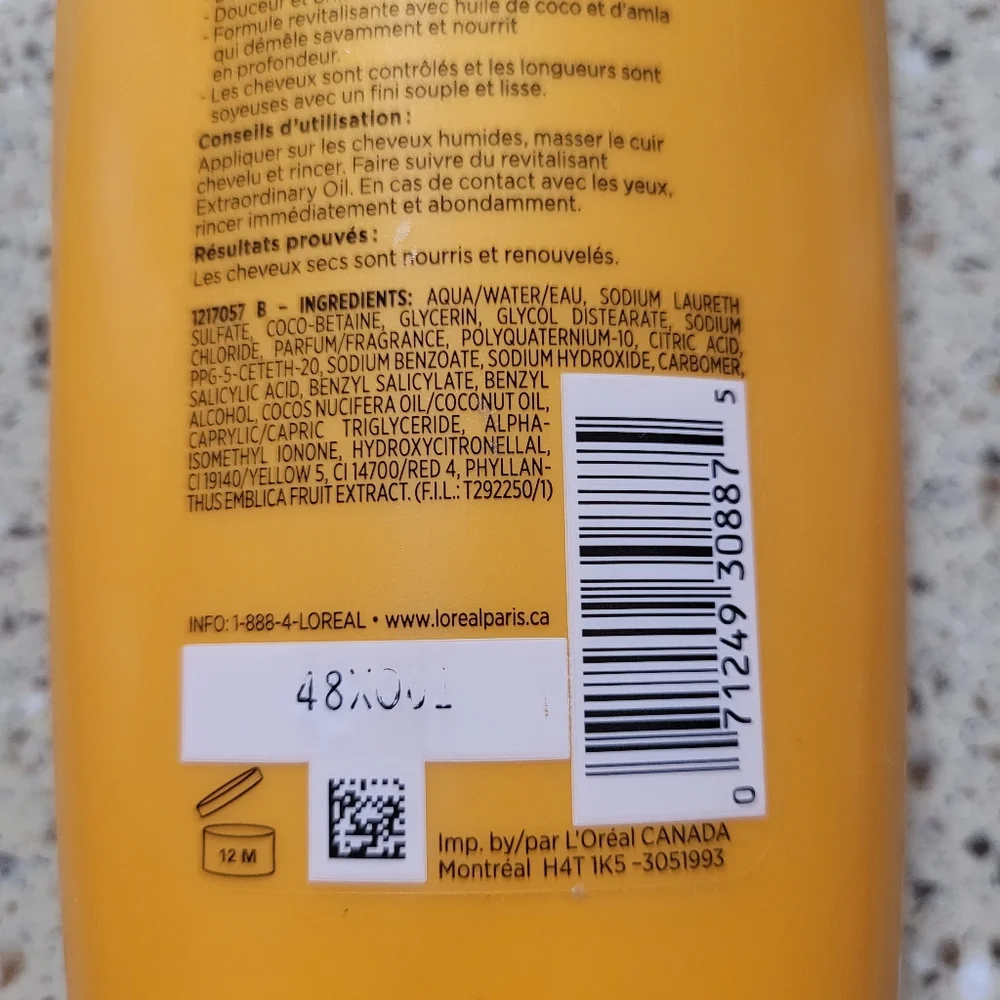 3 L'Oreal Paris Extraordinary Oil Nourishing Shampoo For Dry Curly Hair 13 oz Ea